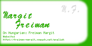 margit freiman business card